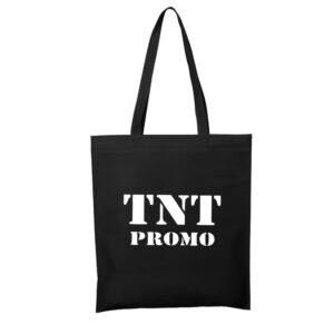 Sacola TNT personalizada na cor preta para eventos e brindes corporativos