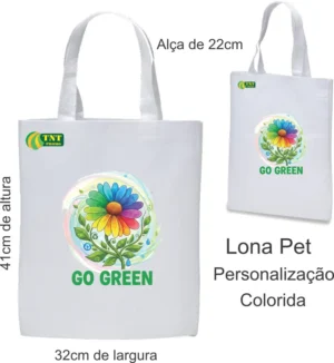 SACOLA LONA PET ECOLÓGICA - 41X32 - Cod: 36741N